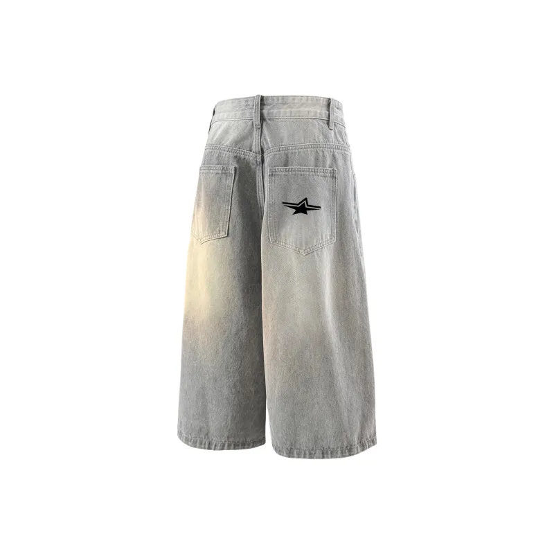 PENTAGONAL HEART Denim Shorts Men's-5