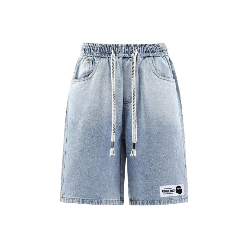 Fingercroxx Denim Shorts Unisex Light Blue-0