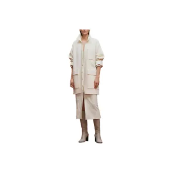 HERMES Coats Women's White