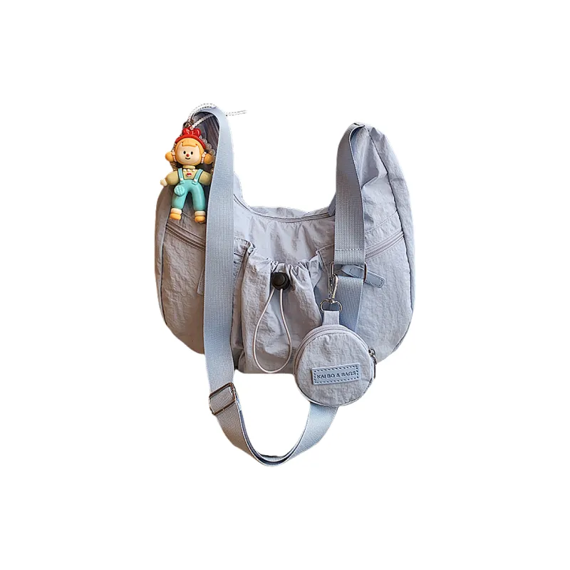 Kewuku Nylon Fabric Crossbody Bag, Shoulder Bag Regular Unisex Multicolor-10