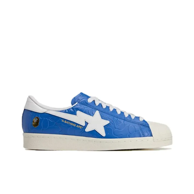 Adidas Superstar Vintage Bape Blue White-1