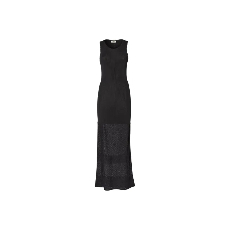 FENDI Sleeveless Dress Women's Black-0