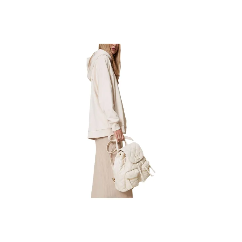 TWINSET MILANO Nylon Backpack Women's White-4