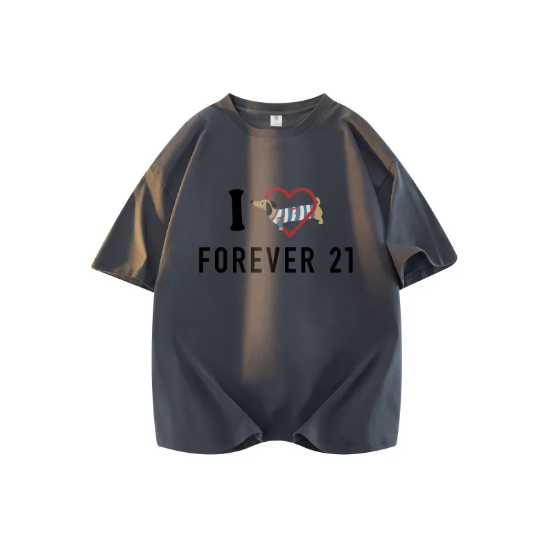 FOREVER 21 Drop Shoulder Sleeve T Shirt Women's-7