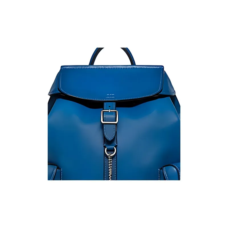 COACH Wells Leather Backpack Men's Blue-3
