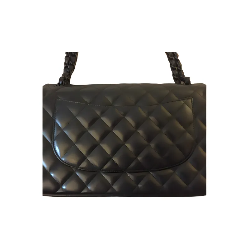 CHANEL Classic Flap CFSo Black Sheepskin Shoulder Bag, Crossbody Bag Women's Black-1