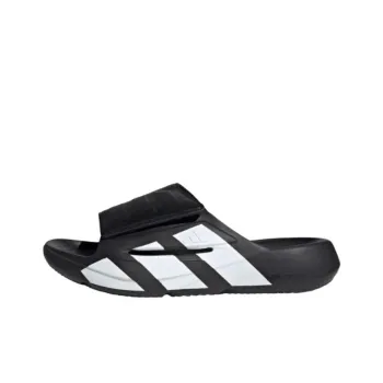 Adidas Sportswear Slip Resistant Abrasion Resistant Slide Slippers Unisex Black White