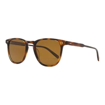 GARRETT LEIGHT Acetate Irregular Shape Sunglasses Unisex Brown