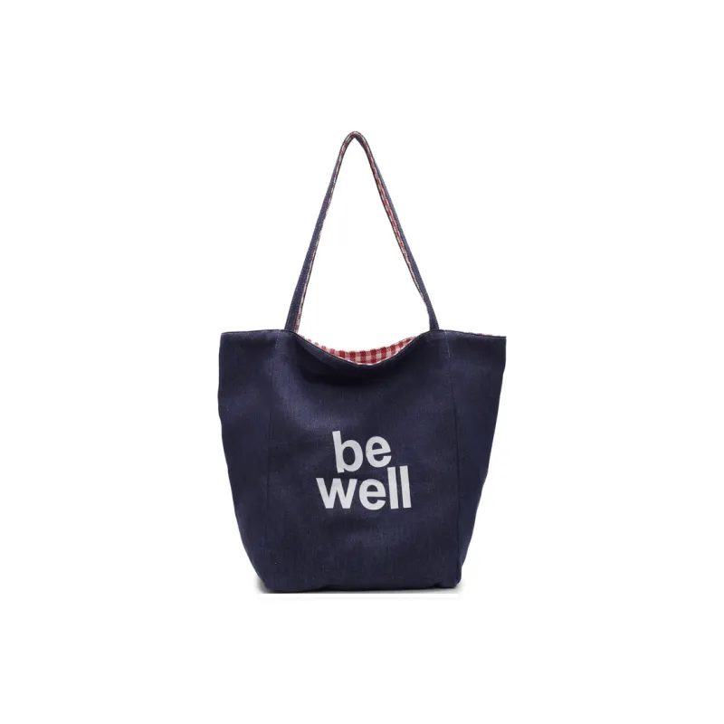 Ceion Keust Fabric Shoulder Bag Women's Light Blue/Dark Blue-4