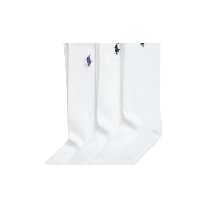 Polo Ralph Lauren Knee High Socks Men's 3 Pack White-1