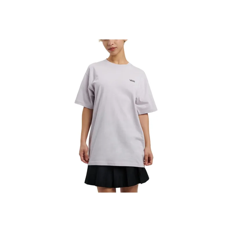 Vans Left Chest Logo T Shirt Women's Light Purple/Black-0