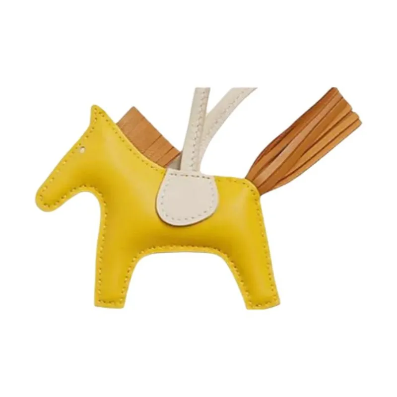 HERMES Rodeo Milo Lambskin Bag Charm Bag Accessory Trumpets Women's Naples Yellow-1