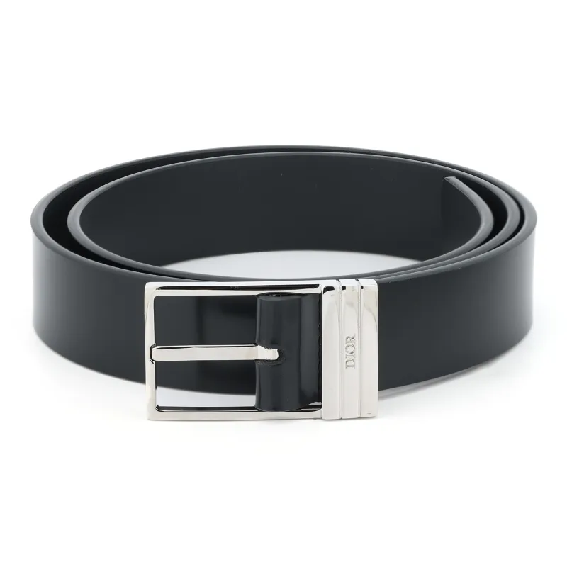DIOR Cow Leather Belts Men's Black 3cm-1