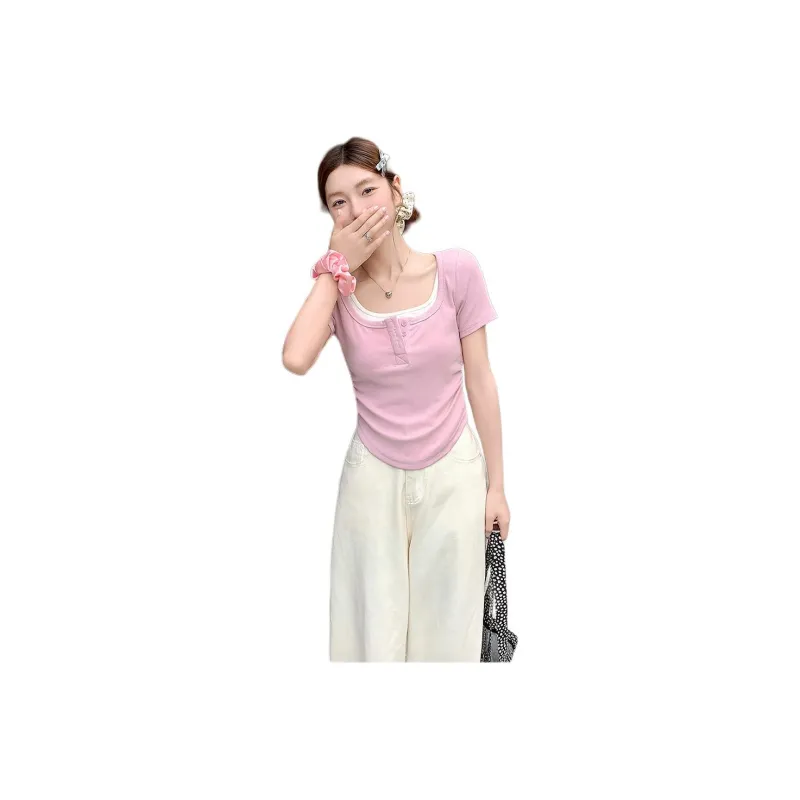 Flowers In Water Regular T Shirt Women's-0