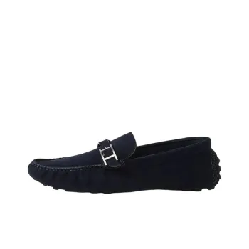 HERMES Idylle Gommino Loafers Men's Blue