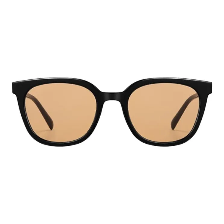 CAPONI Plate Frame Square Sunglasses Unisex Black-1