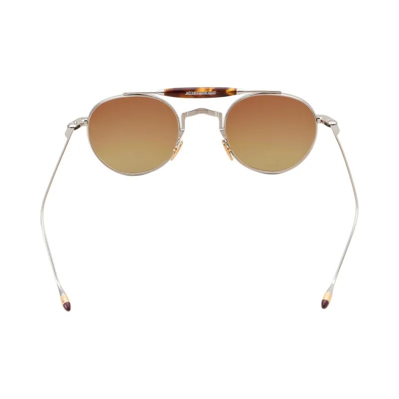 JACQUES MARIE MAGE Acetate Β Titanium Aviator Sunglasses Unisex Silver-4