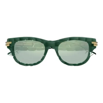 Bottega Veneta Recycled Acetate Oval Sunglasses Women's Green