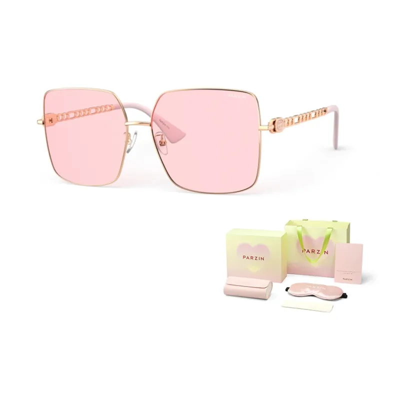 PARZIN Square Sunglasses Women's Fashion Logo Refined Correcting Sunglasses For Women's-26