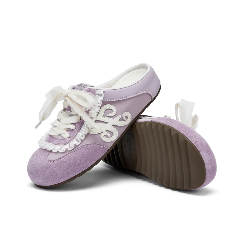Hotwind Cream Lace Series Slip Resistant Closed Toe Slippers Women's-3