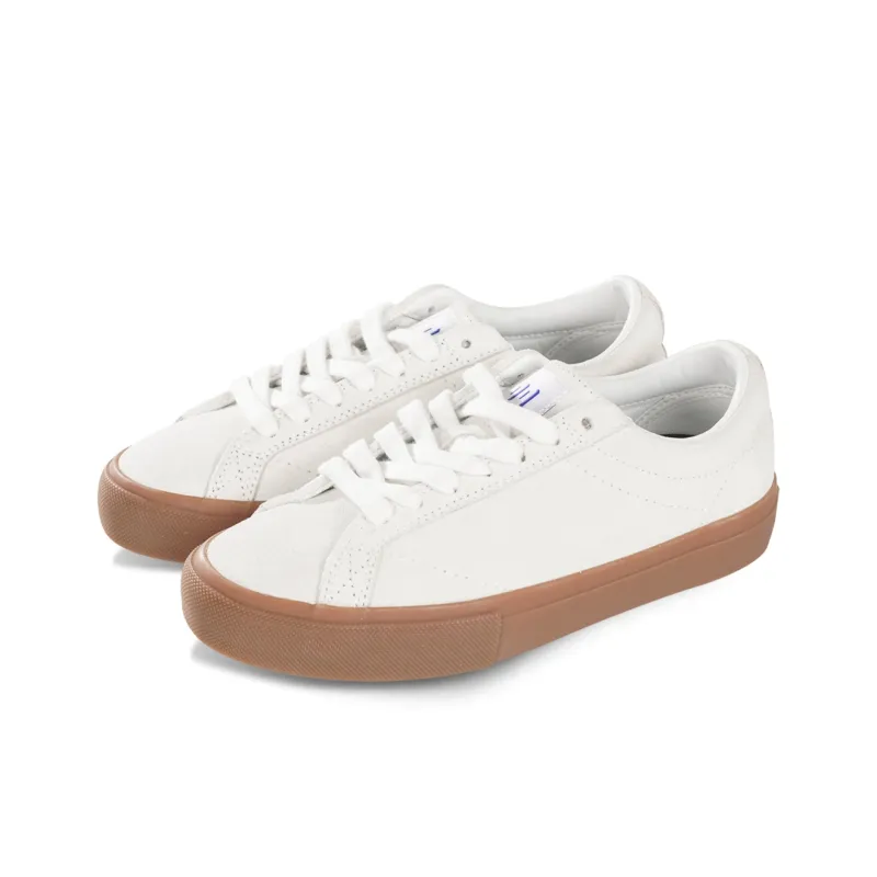 Ollieskate Abrasion Resistant Balance Lightweight Low Top Skateboard Shoes Unisex White-2