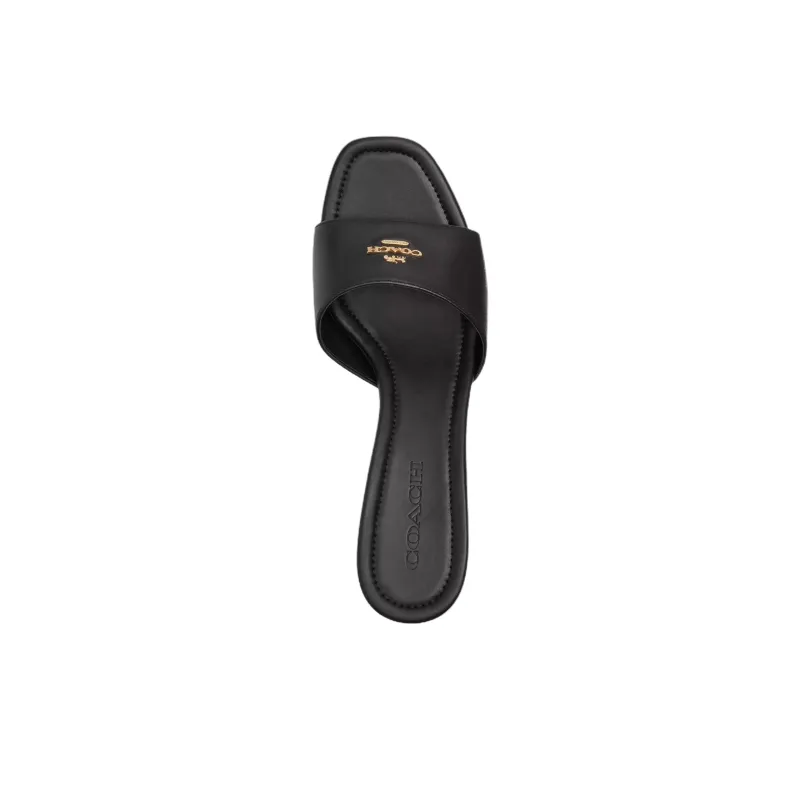 COACH Slip Resistant Slide Slippers 5.7cm Women's Black-3