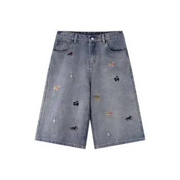 PAINT STAIN Denim Shorts Unisex