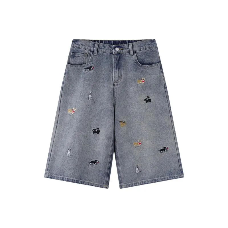 PAINT STAIN Denim Shorts Unisex-0