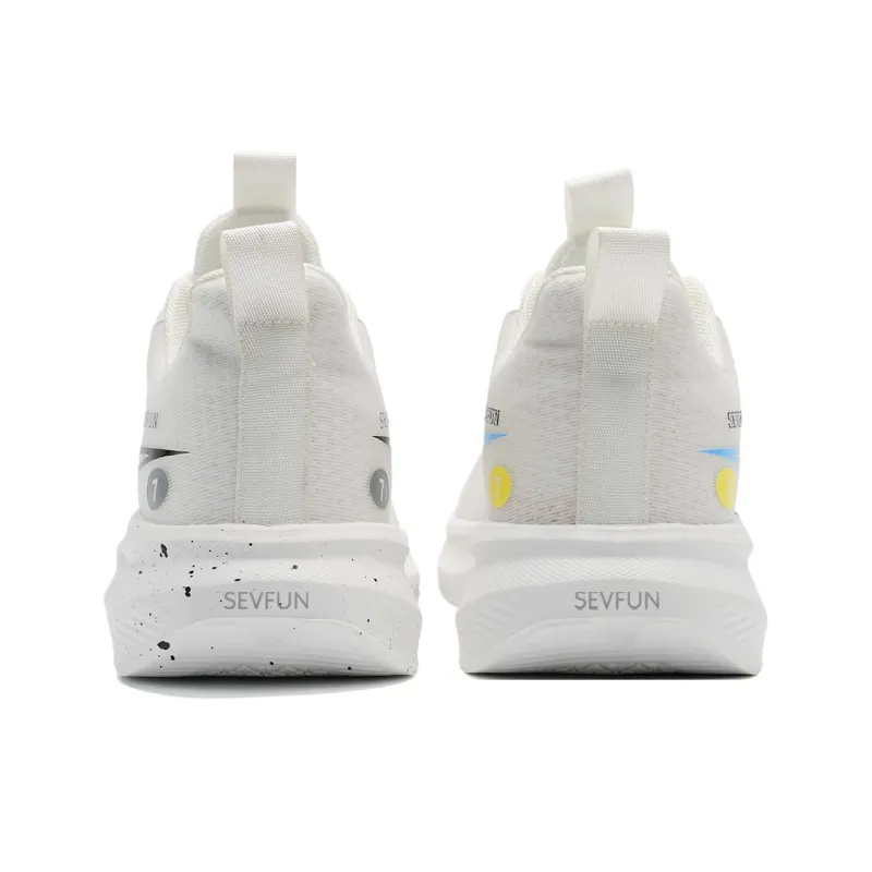 7 SEVFUN Running Shoes Unisex Low Top White Blue-4