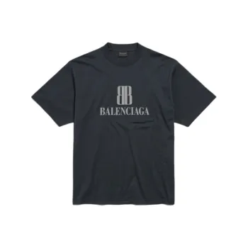 Balenciaga FW25 T Shirt Regular Fit Men's Faded Black