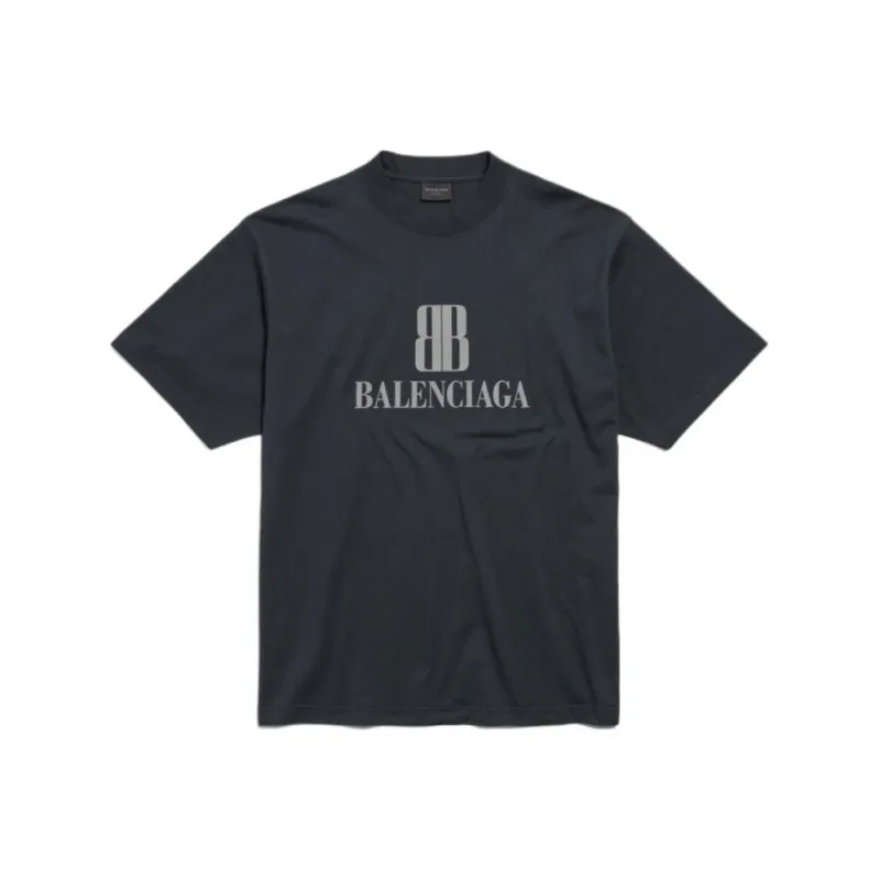Balenciaga FW25 T Shirt Regular Fit Men's Faded Black-0