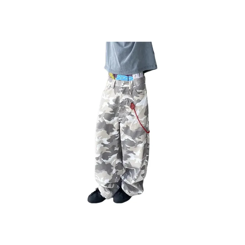 SZSX Jeans Unisex Camouflage White-0