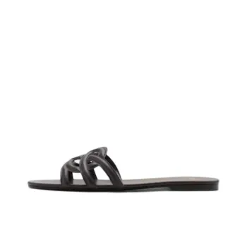 MANGO PU Polyurethane Abrasion Resistant Slide Slippers Women's Dark Brown