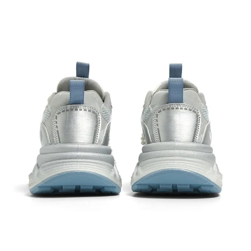 FOREVER 21 Anti Slip Wear Resistant Low Top Chunky Sneakers Women's Blue-4