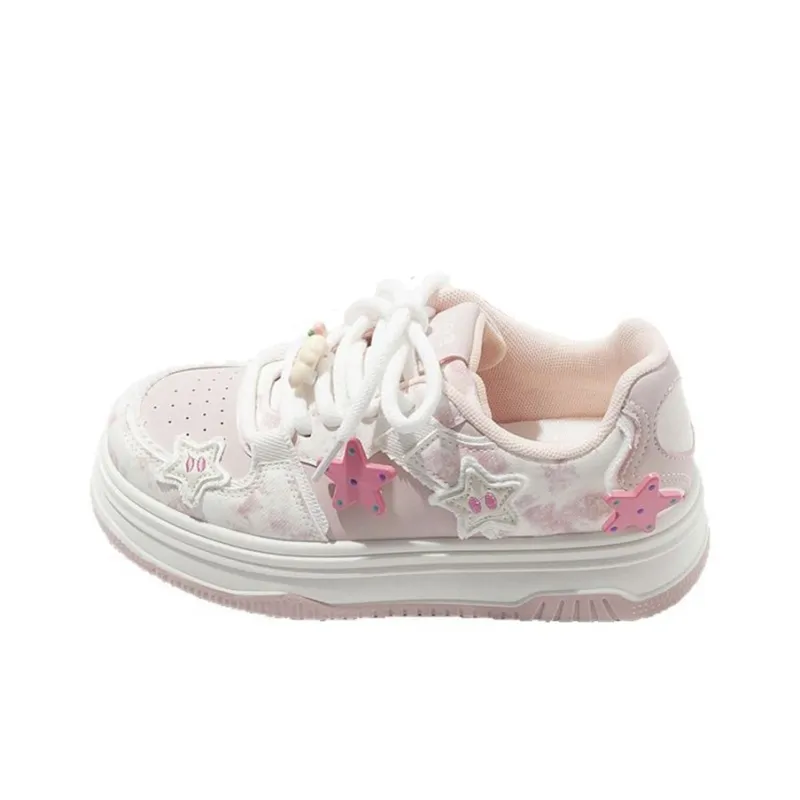 KATHRYN WILSON Slip Resistant, Abrasion Resistant, Lightweight, Breathable Low Top Skateboard Shoes Women's Pink-4