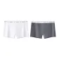 M1746-D Set-Sports Boxer-White+Dark Gray (2 Pack)