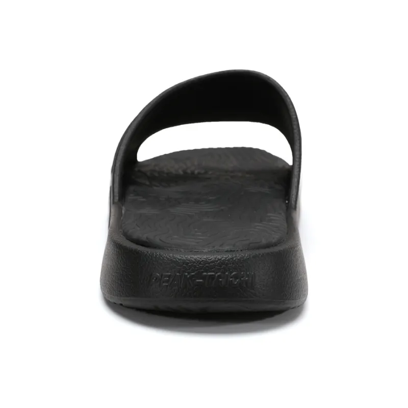 PEAK Tai Ji1.0 Slip Resistant Abrasion Resistant Cushioning Slide Slippers Unisex All Black-3