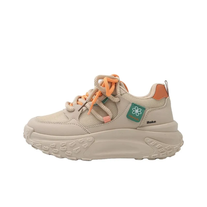 BAKE Abrasion Resistant, Breathable, Lightweight Low Top Chunky Sneakers Women's-0