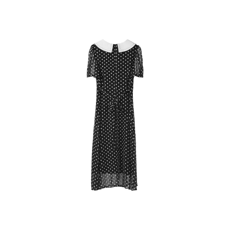 Fstudio Summer Korean Style Soft And Elegant Fashion Polka Dot Short Sleeved Dress Women's-2