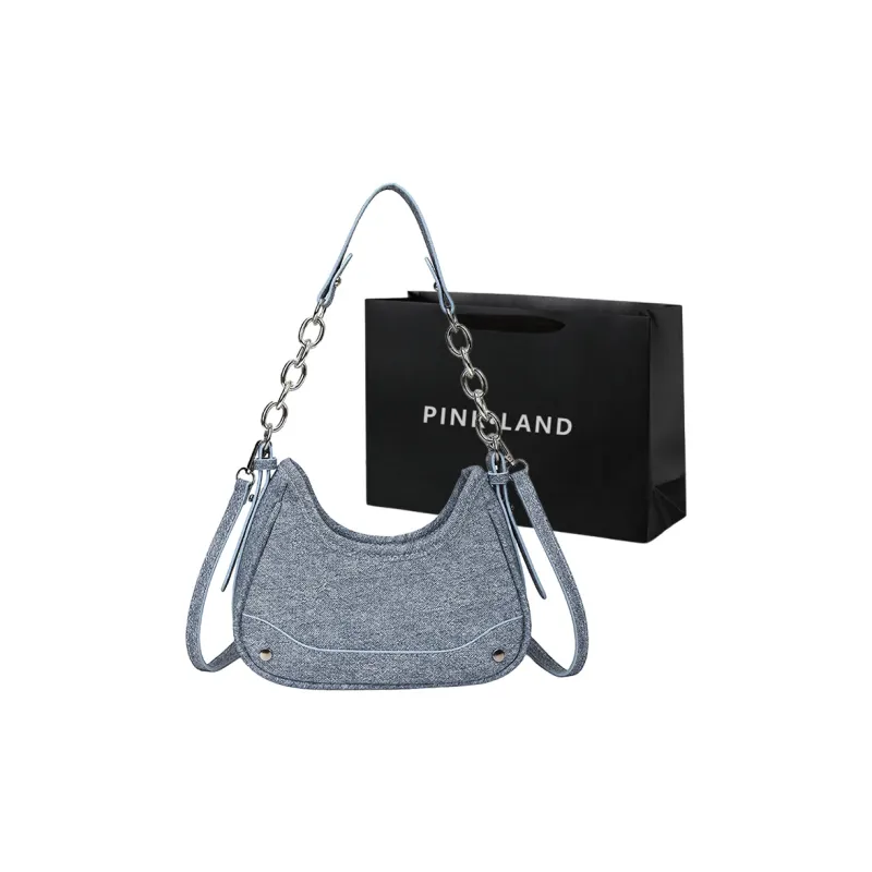 PINK·LAND PU Crossbody Bag, Shoulder Bag Women's Black/White/Silver/Pink-26