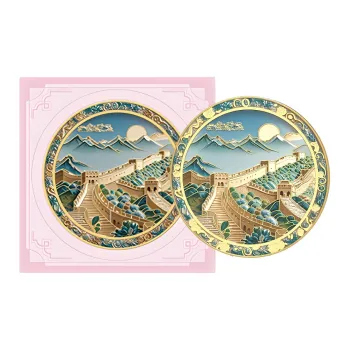Gentle Welcome Chinese Style On The Go Small Round Mirror Portable Creative