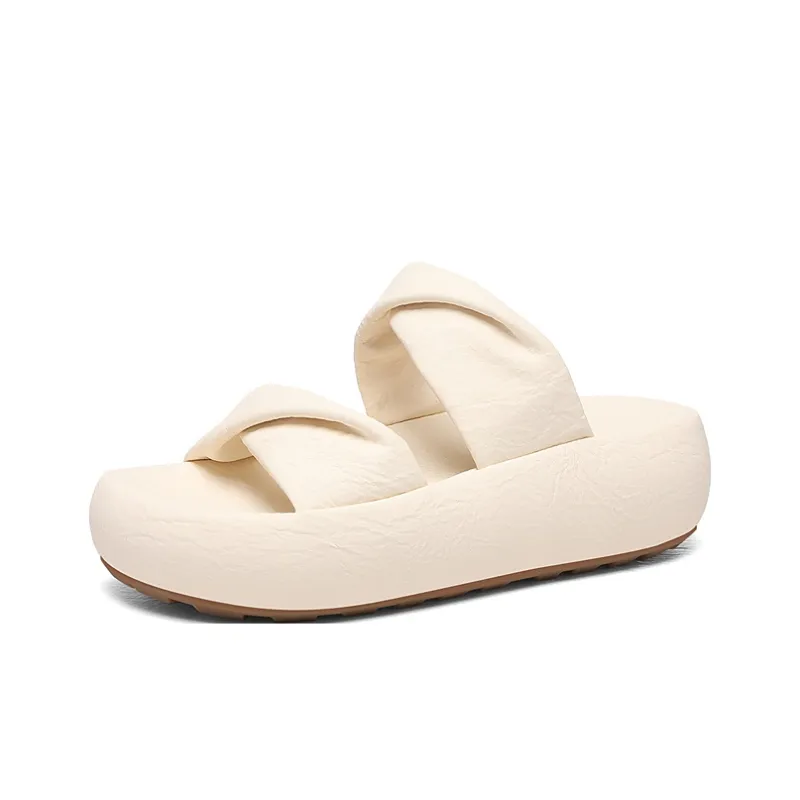 Golden Silk Rabbit Rubber Sole PU Polyurethane Abrasion Resistant Quick Dry Slide Slippers Women's-0