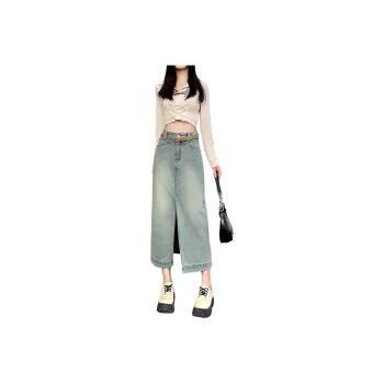 YINLEI Denim Long Skirt Women's