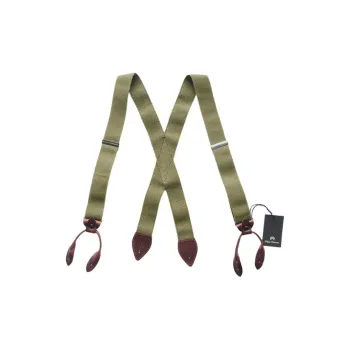 NIGEL CABOURN Cotton Suspenders Unisex Dark Green 