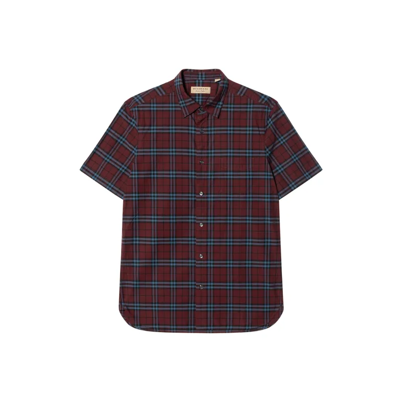 Burberry Shirts Men Red-0