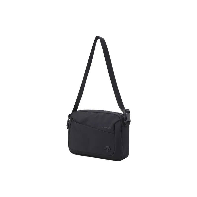 DESCENTE Polyester Crossbody Bag, Shoulder Bag Medium Size Unisex Black-1