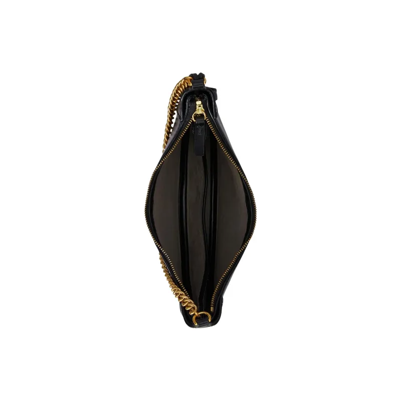 Polo Ralph Lauren Leather Crossbody Bag, Shoulder Bag Trumpets Women's Black-3