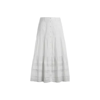 COACH SS25 Casual Long Skirt Women's White