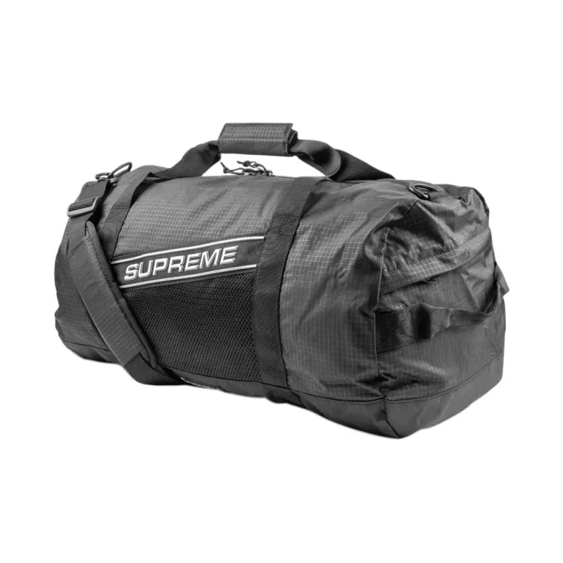 Supreme Nylon Travel Bag Men's Black & Gray-1