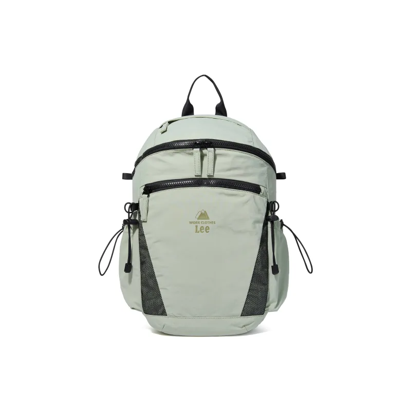 Lee Fabric Backpack Unisex Light Gray Purple/Sage Green/Cloud Gray-5